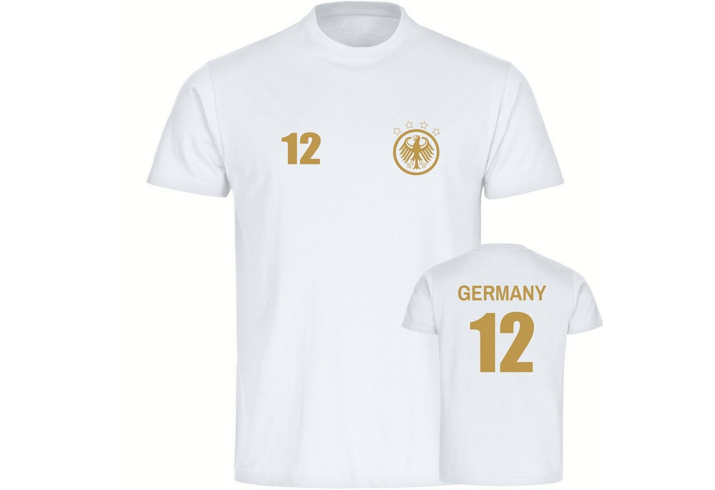 multifanshop T-Shirt Kinder Germany - Adler Retro Trikot 12 - Boy Girl von multifanshop