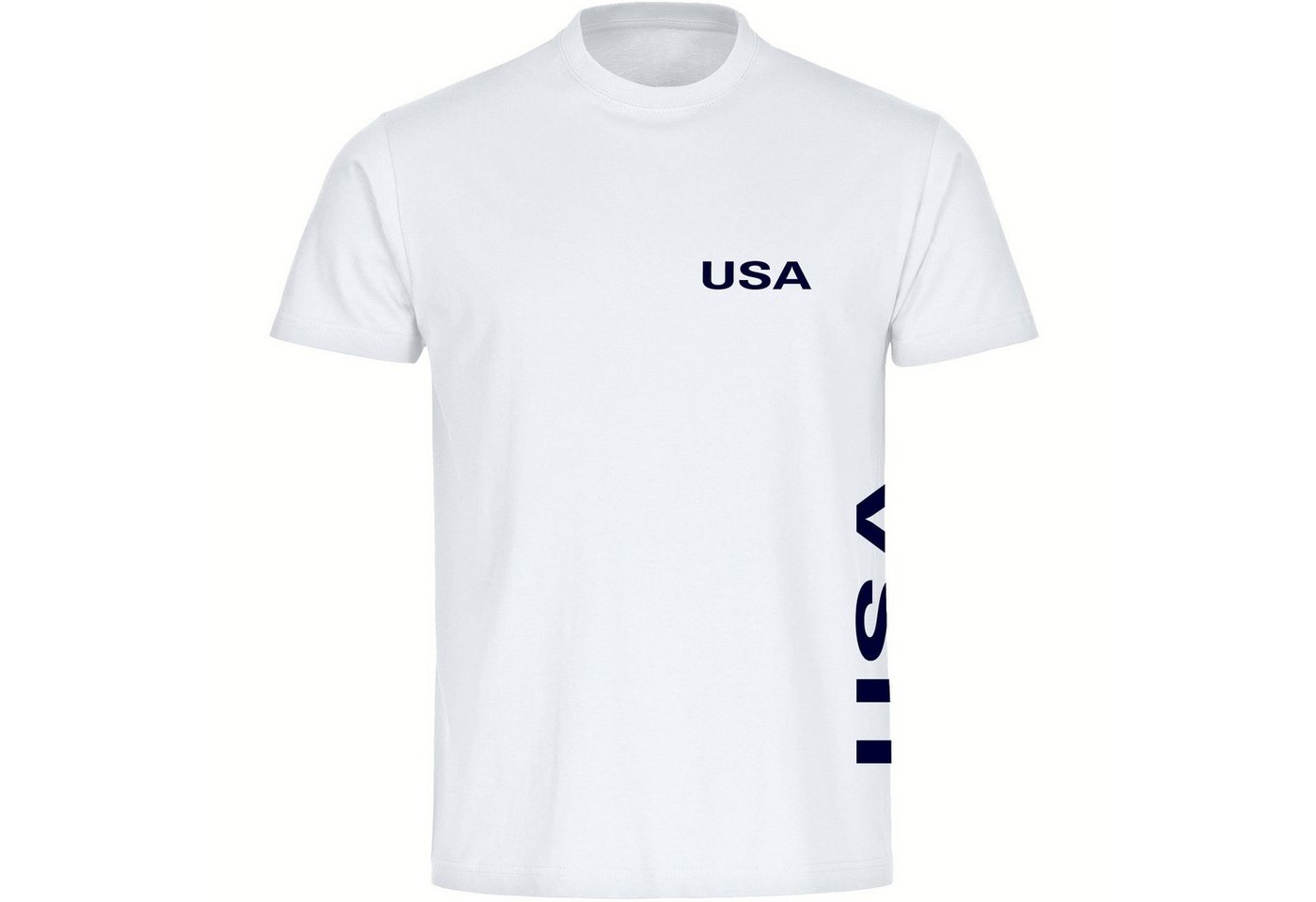 multifanshop T-Shirt Kinder USA - Brust & Seite - Jungen Mädchen Shirt Fanartikel von multifanshop