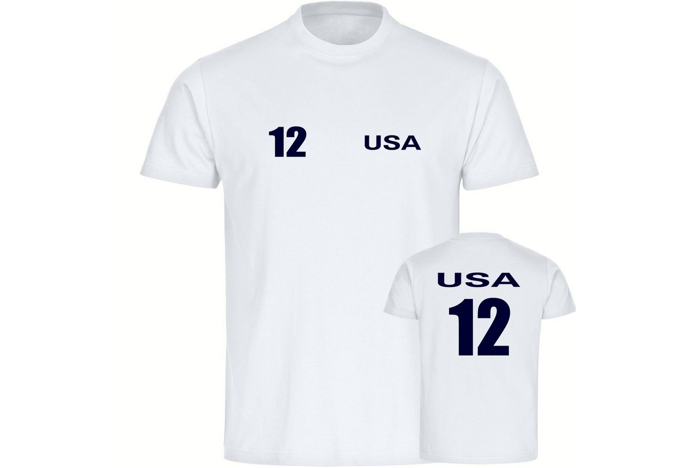 multifanshop T-Shirt Kinder USA - Trikot 12 - Jungen Mädchen Shirt Fanartikel von multifanshop