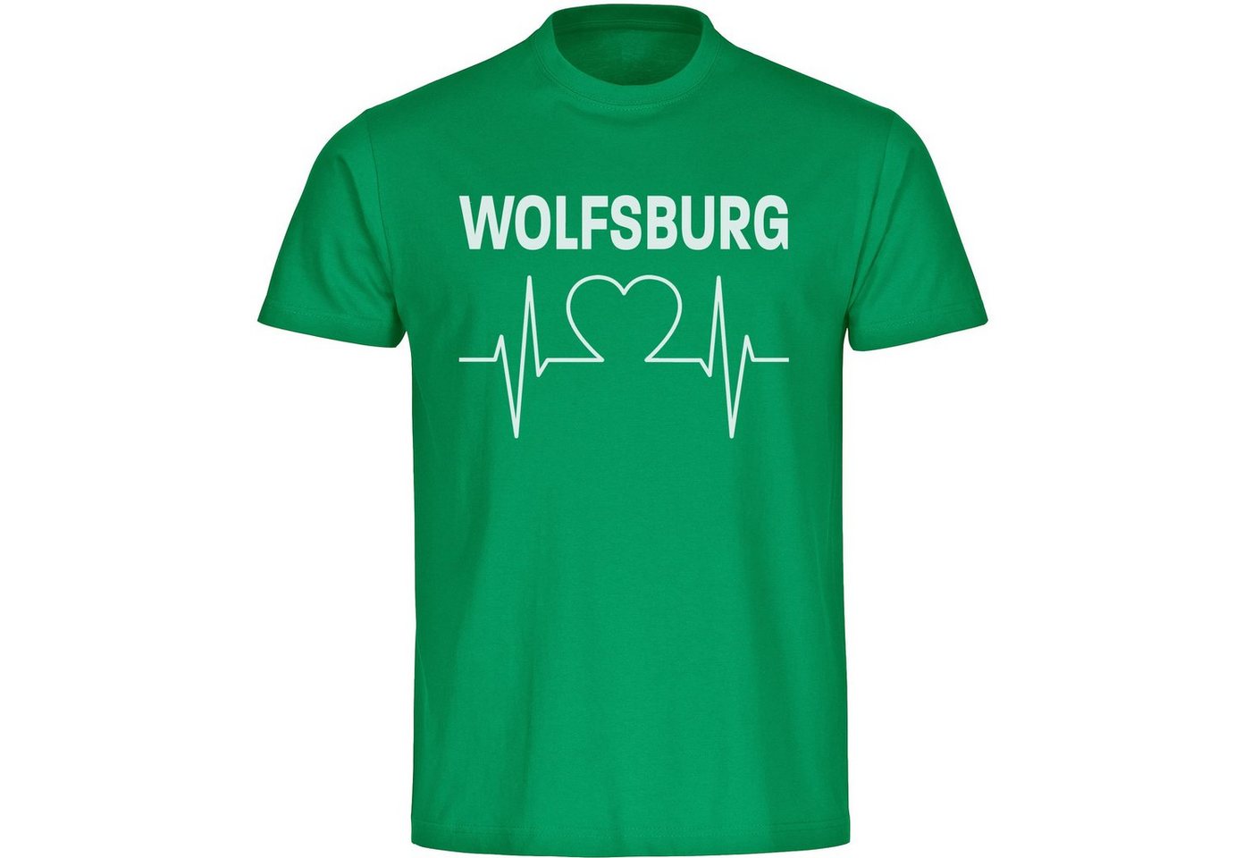 multifanshop T-Shirt Kinder Wolfsburg - Herzschlag - Boy Girl von multifanshop