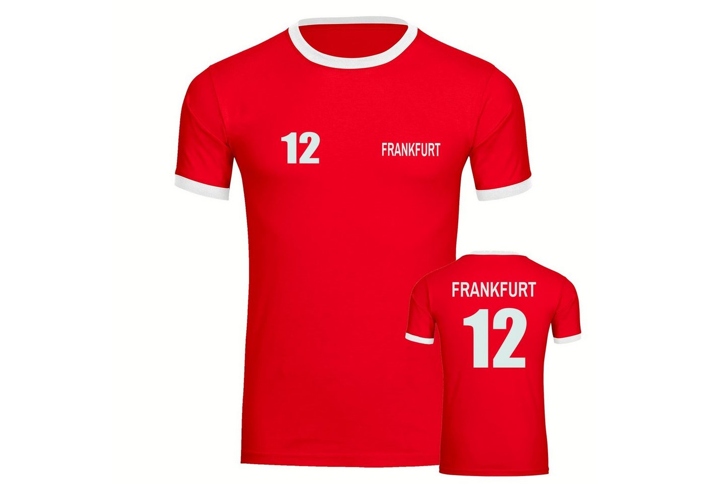 multifanshop T-Shirt Kontrast Frankfurt - Trikot 12 - Männer von multifanshop