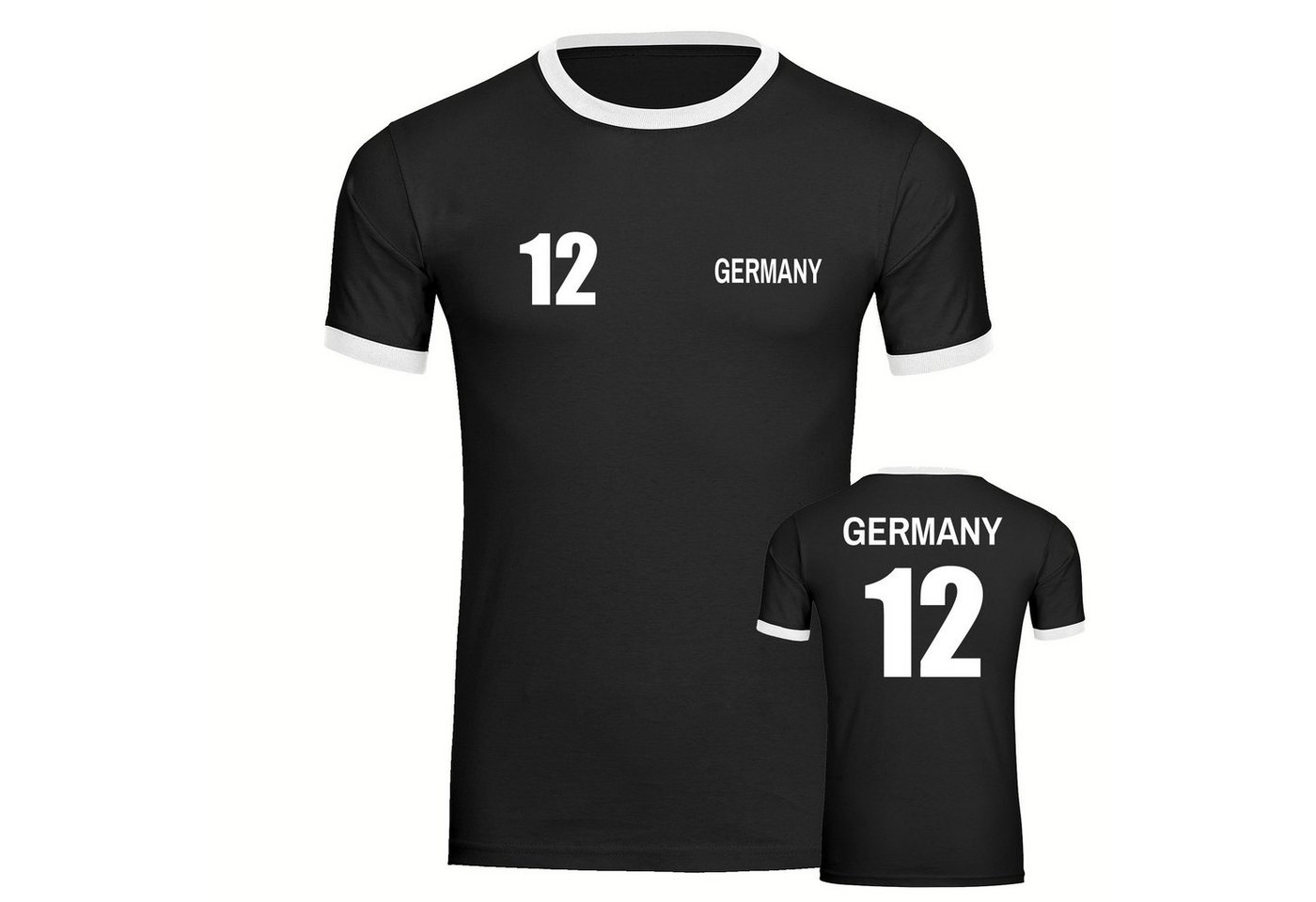 multifanshop T-Shirt Kontrast Germany - Trikot 12 - Männer von multifanshop
