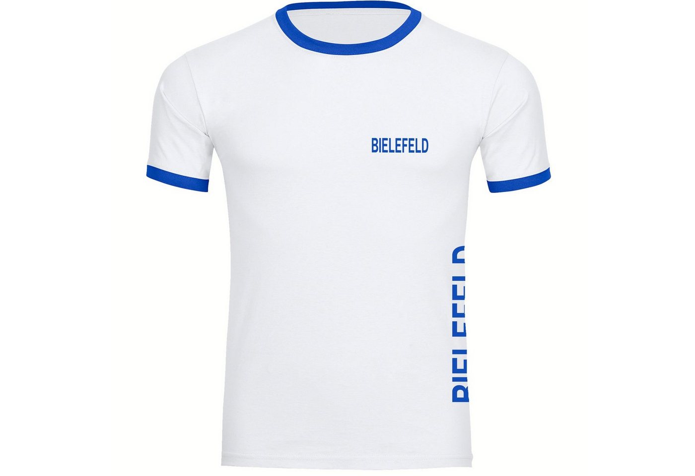 multifanshop T-Shirt Kontrast Bielefeld - Brust & Seite - Männer von multifanshop