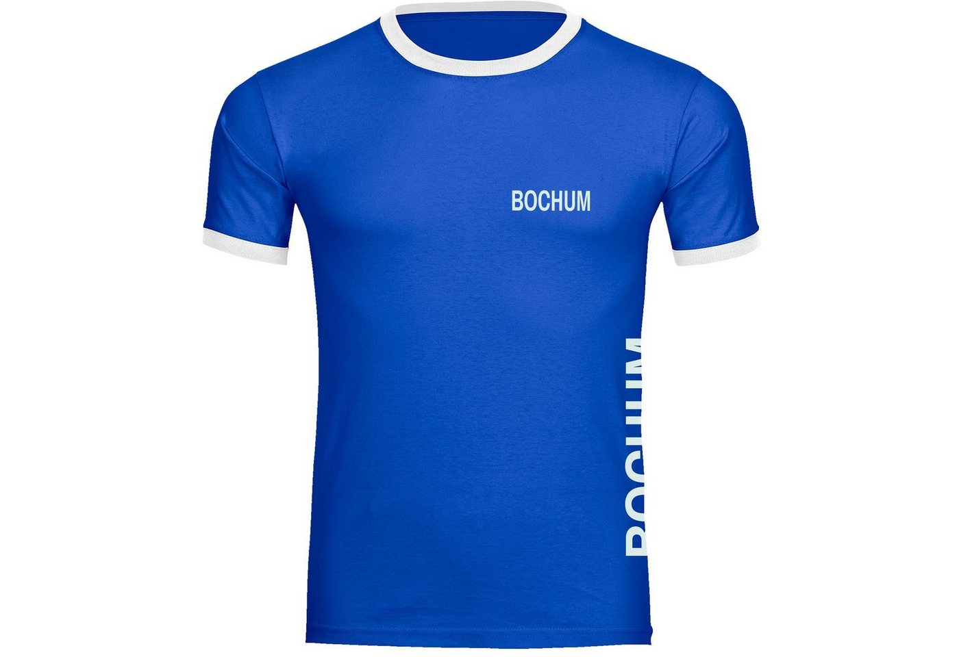 multifanshop T-Shirt Kontrast Bochum - Brust & Seite - Männer von multifanshop