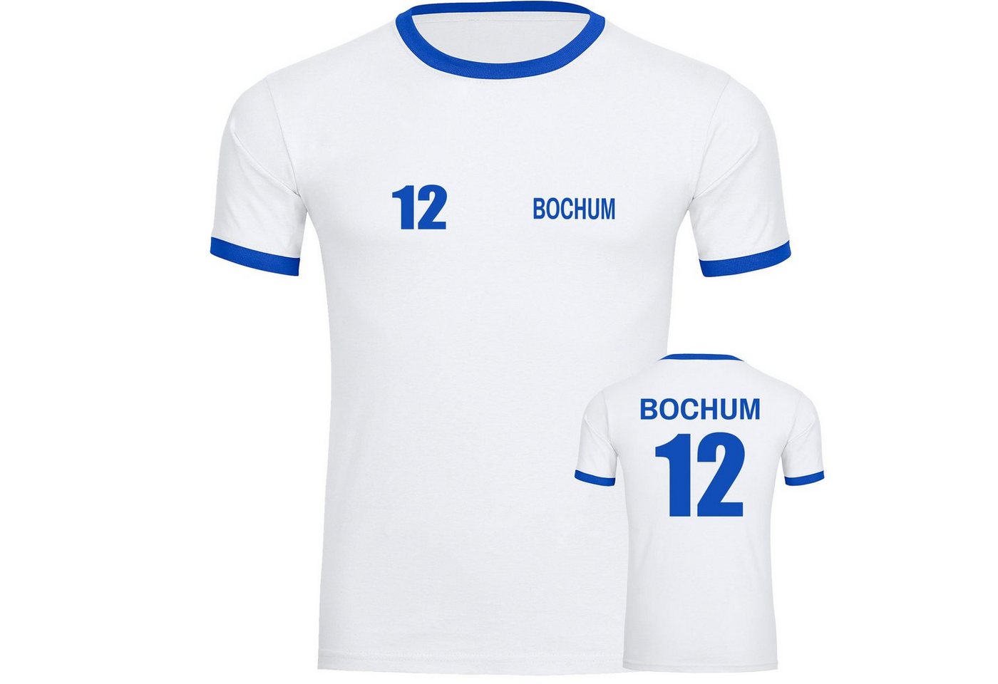 multifanshop T-Shirt Kontrast Bochum - Trikot 12 - Männer von multifanshop