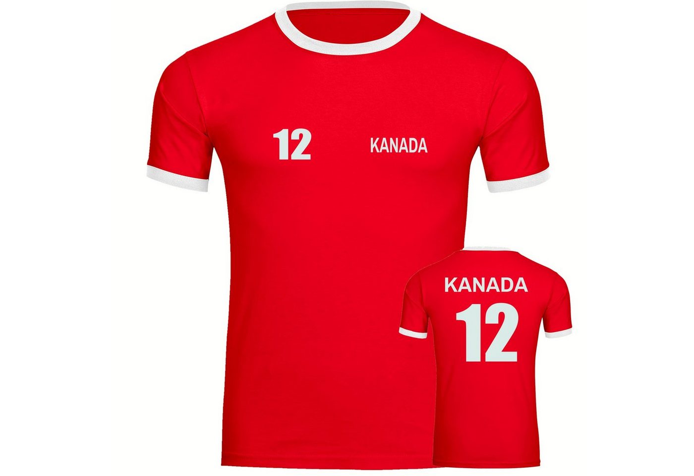 multifanshop T-Shirt Kontrast Kanada - Trikot 12 - Männer von multifanshop