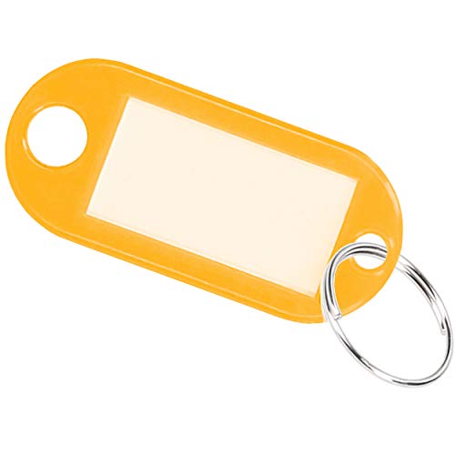 15x Schlüsselanhänger Schlüsselschilder beschriftbar Schlüsselring zum Beschriften orange von mumbi