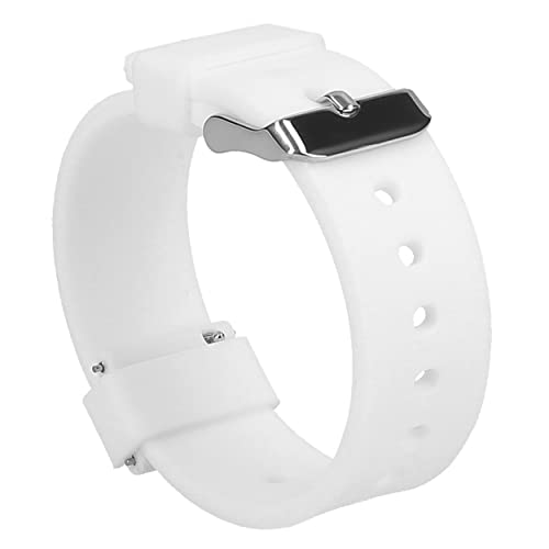 mumbi Uhrenarmband 18mm Silikon, Ersatz Armband für Uhren, Weiss von mumbi