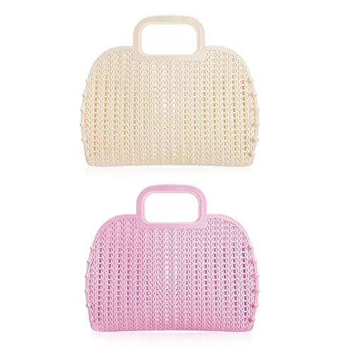 mumisuto Jelly Bag für Kinder, Mädchen, Frauen, Kinder-Strandtasche, Kunststoff-Jelly-Geldbörse, Einkaufskorb, Einkaufstasche Shoppertasche Strandkorb von mumisuto