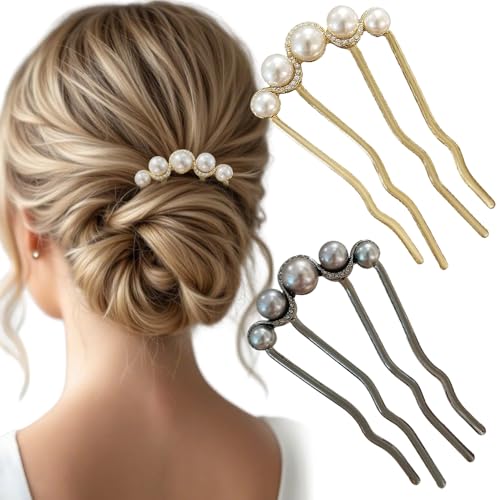 2 Stück U Förmige Haarnadeln Groß Französische Haarnadel Gold Schwarze Haarstäbchen Haarspange Damen Haarstab Perlen Haarschmuck Hochzeit Hochsteckfrisuren Zubehör French Hair Pin Hair Accessories 2 Stück U Förmige Haarnadeln Groß Französische Haarnadel Gold Schwarze Haarstäbchen Haarspange Damen Haarstab Perlen Haarschmuck Hochzeit Hochsteckfrisuren Zubehör French Hair Pin Hair Accessories von muniway