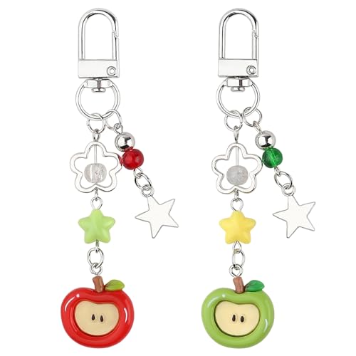2 Stück äpfel Sterne Karabiner Schlüsselanhänger Auto Blumen Perlen Schlüsselanhänger Damen Männer Autoschlüsselanhänger Schlüsselbund Obst Schlüsselring Taschenanhänger Keychain Cute Bag Charms 2 Stück äpfel Sterne Karabiner Schlüsselanhänger Auto Blumen Perlen Schlüsselanhänger Damen Männer Autoschlüsselanhänger Schlüsselbund Obst Schlüsselring Taschenanhänger Keychain Cute Bag Charms von muniway