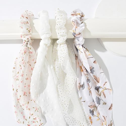 4 Stück Haargummis Mädchen Schleife Haare Scrunchies Haargummi Damen Zopfgummis Mit Lange Zöpfe Geknotete Schleife Haarband Weiße Elastische Seidenhaargummi Haarschleife Haarbänder Haaraccessoires 4 Stück Haargummis Mädchen Schleife Haare Scrunchies Haargummi Damen Zopfgummis Mit Lange Zöpfe Geknotete Schleife Haarband Weiße Elastische Seidenhaargummi Haarschleife Haarbänder Haaraccessoires von muniway
