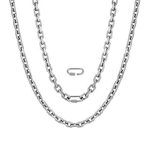 murtoo kette herren, halskette herren,chain kette,hip-hop kette, silberkette, edelstahl kette(Silber,8mm,55cm) von murtoo