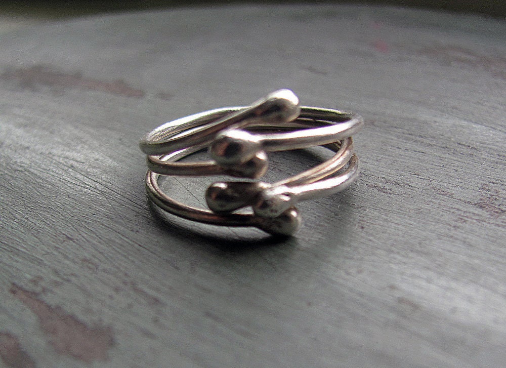 Silberne Träne Tropfen Sterling Ring Silberne Träne Tropfen Sterling Ring von musebymichelle