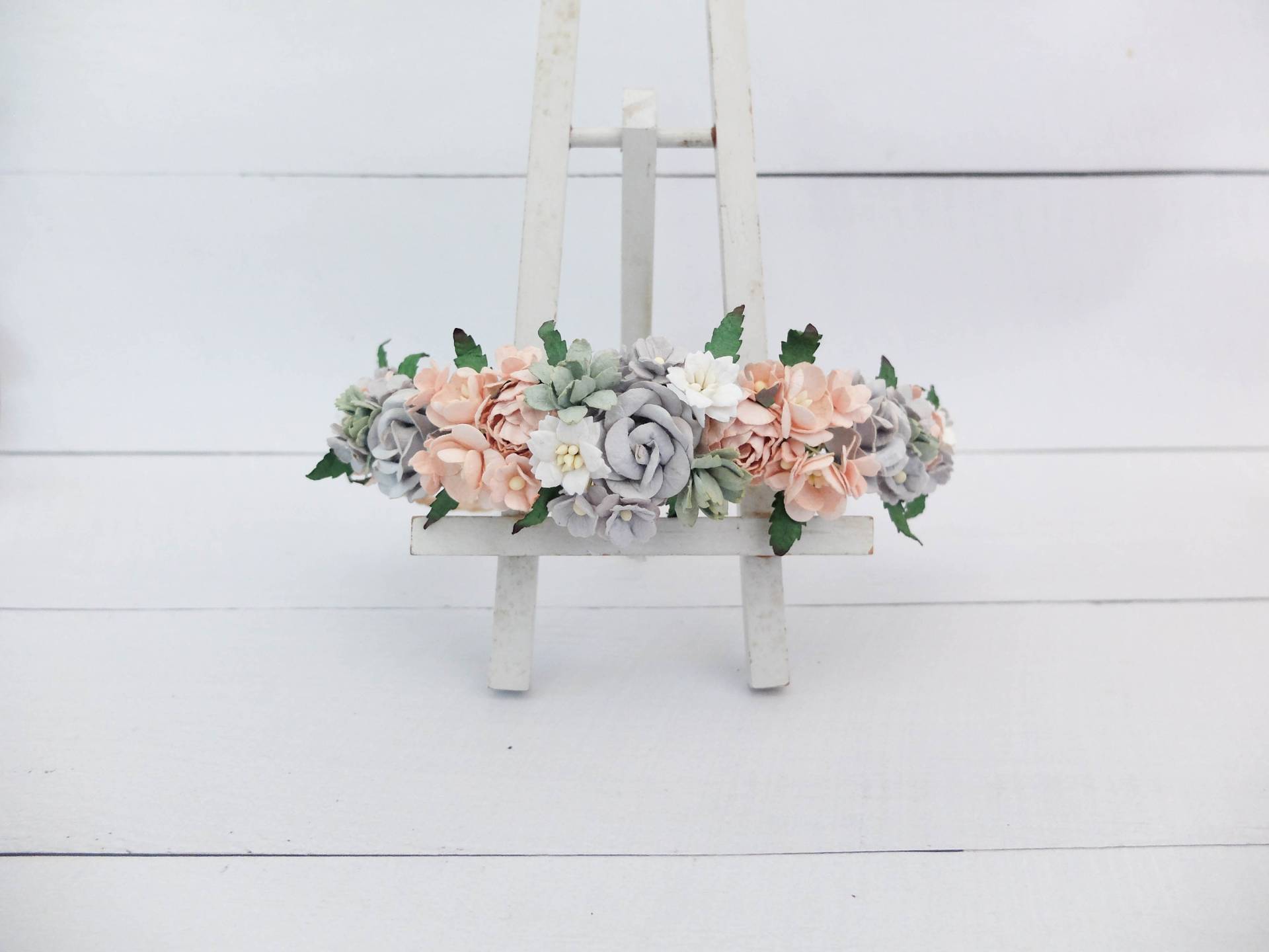 Graue Blush Blumenkrone, Floraler Kopfschmuck, Hochzeit Im Herbst, Haargirlande Für Die Braut, Müheloser Brautblumenkranz Graue Blush Blumenkrone, Floraler Kopfschmuck, Hochzeit Im Herbst, Haargirlande Für Die Braut, Müheloser Brautblumenkranz von musefleur