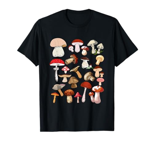 kinder pilzcollage mycology pilze T-Shirt von mushroom collage mycology fungi for kids