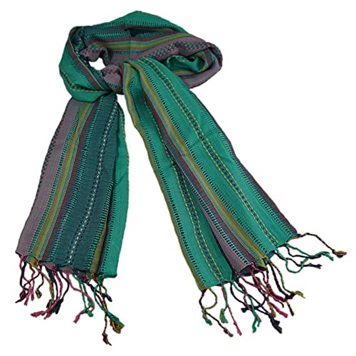 musimon Bunter Sommer-Schal 100% Viskose 190x55 cm (grün) von musimon
