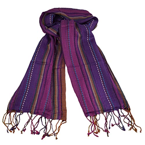 musimon Bunter Sommer-Schal 100% Viskose 190x55 cm (lila) von musimon