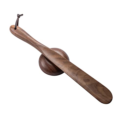 muso wood Schuhlöffel, 38,1 cm langer Griff für Senioren, Holz-Schuhlöffel für Männer, Frauen, Kinder, Schwangerschaft, Walnuss, 15" von muso wood