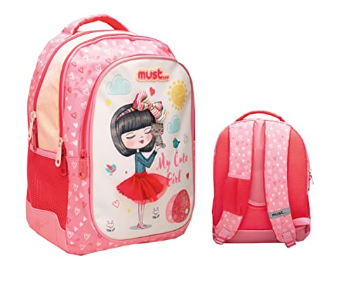 must My Cute Girl Rucksack, 32 x 18 x 43 cm, 3 Komponenten von must