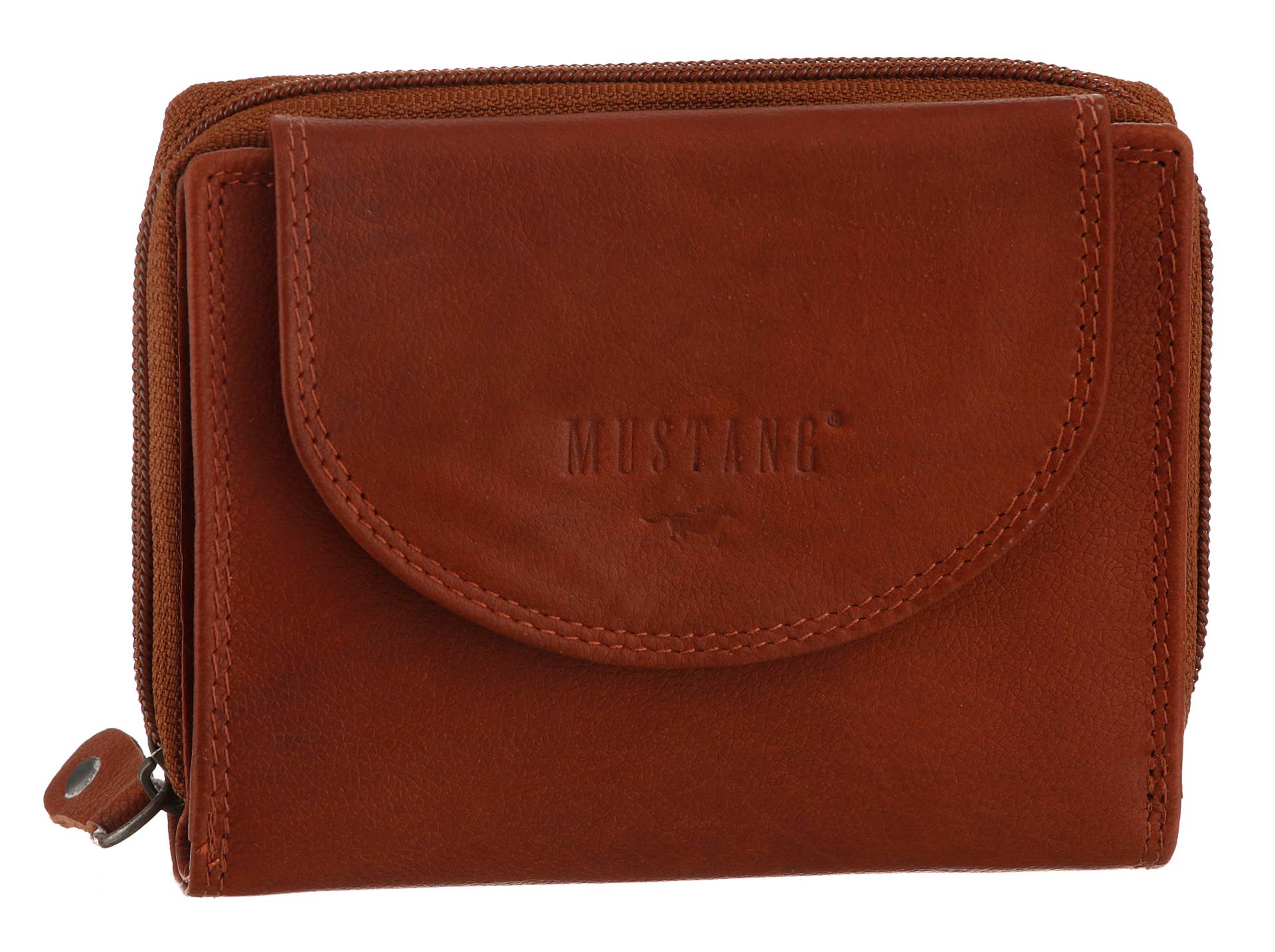 MUSTANG Geldbörse Udine leather wallet top opening, im praktischen Format von mustang