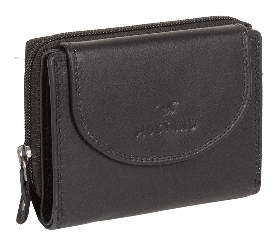 MUSTANG Geldbörse "Udine leather wallet top opening", im praktischen Format von mustang