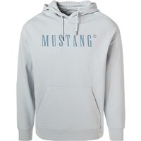 MUSTANG Herren Hoodie blau Baumwolle unifarben von mustang