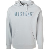 MUSTANG Herren Hoodie blau Baumwolle unifarben von mustang