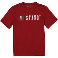 MUSTANG Herren T-Shirt rot Baumwolle von mustang