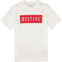 MUSTANG Herren T-Shirt Weiß Baumwolle MUSTANG Herren T-Shirt Weiß Baumwolle von mustang