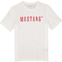 MUSTANG Herren T-Shirt Weiß Baumwolle MUSTANG Herren T-Shirt Weiß Baumwolle von mustang