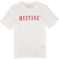 MUSTANG Herren T-Shirt Weiß Baumwolle MUSTANG Herren T-Shirt Weiß Baumwolle von mustang