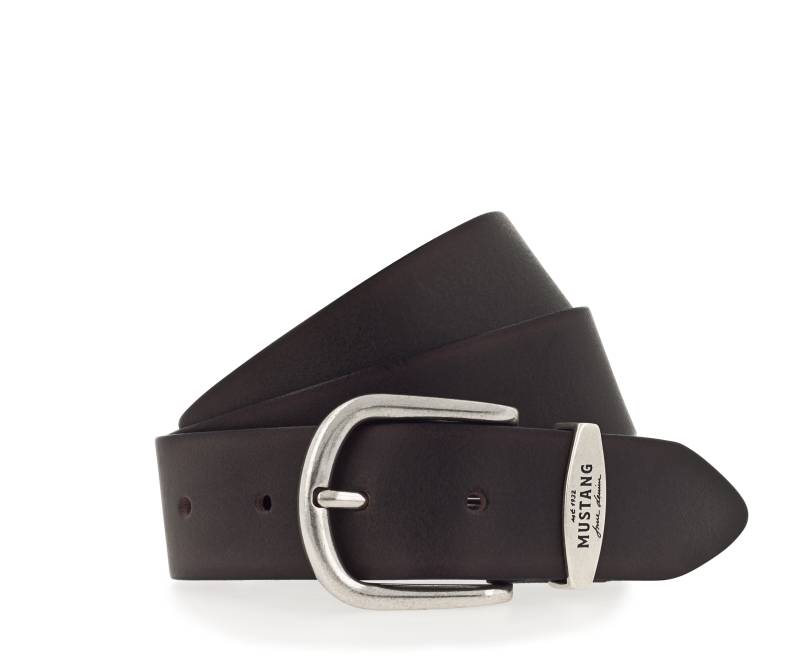 MUSTANG Ledergürtel Damen-Gürtel mit Logo-Schriftzug auf der Schlaufe von mustang