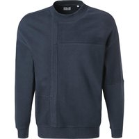 MUSTANG Herren Sweatshirt blau Baumwolle unifarben von mustang