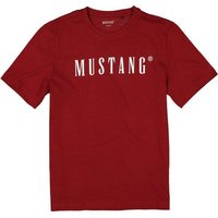 MUSTANG Herren T-Shirt rot Baumwolle von mustang