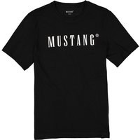MUSTANG Herren T-Shirt schwarz Baumwolle von mustang