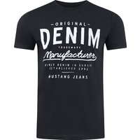 Mustang Herren T-Shirt Mehrfarbig Rundhals Regular Fit S bis 6XL von mustang