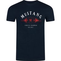 Mustang Herren T-Shirt Mehrfarbig Rundhals Regular Fit S bis 6XL von mustang