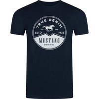 Mustang Herren T-Shirt Mehrfarbig Rundhals Regular Fit S bis 6XL von mustang