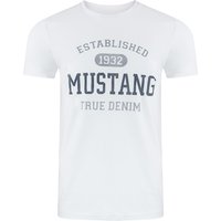 Mustang Herren T-Shirt Mehrfarbig Rundhals Regular Fit S bis 6XL von mustang