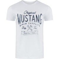 Mustang Herren T-Shirt Mehrfarbig Rundhals Regular Fit S bis 6XL von mustang