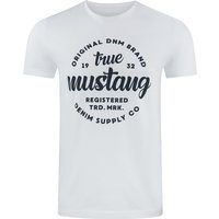 Mustang Herren T-Shirt Mehrfarbig Rundhals Regular Fit S bis 6XL von mustang