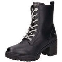 Mustang Schnürstiefelette Damen schwarz|schwarz von mustang