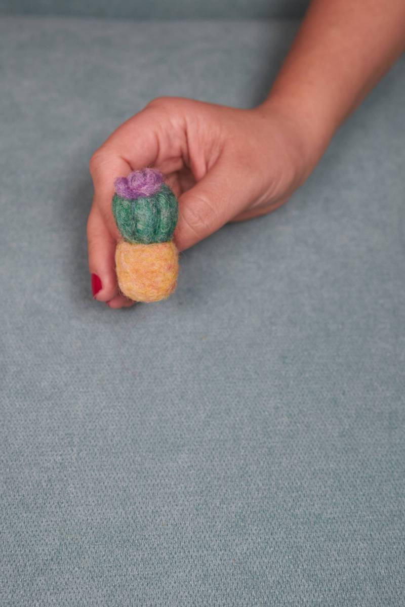 Verkauf Gefilzt Kaktus Brosche, Veganen Schmuck, Dekorative Kaktus, Wolle Nadel Grün von musterandlonter