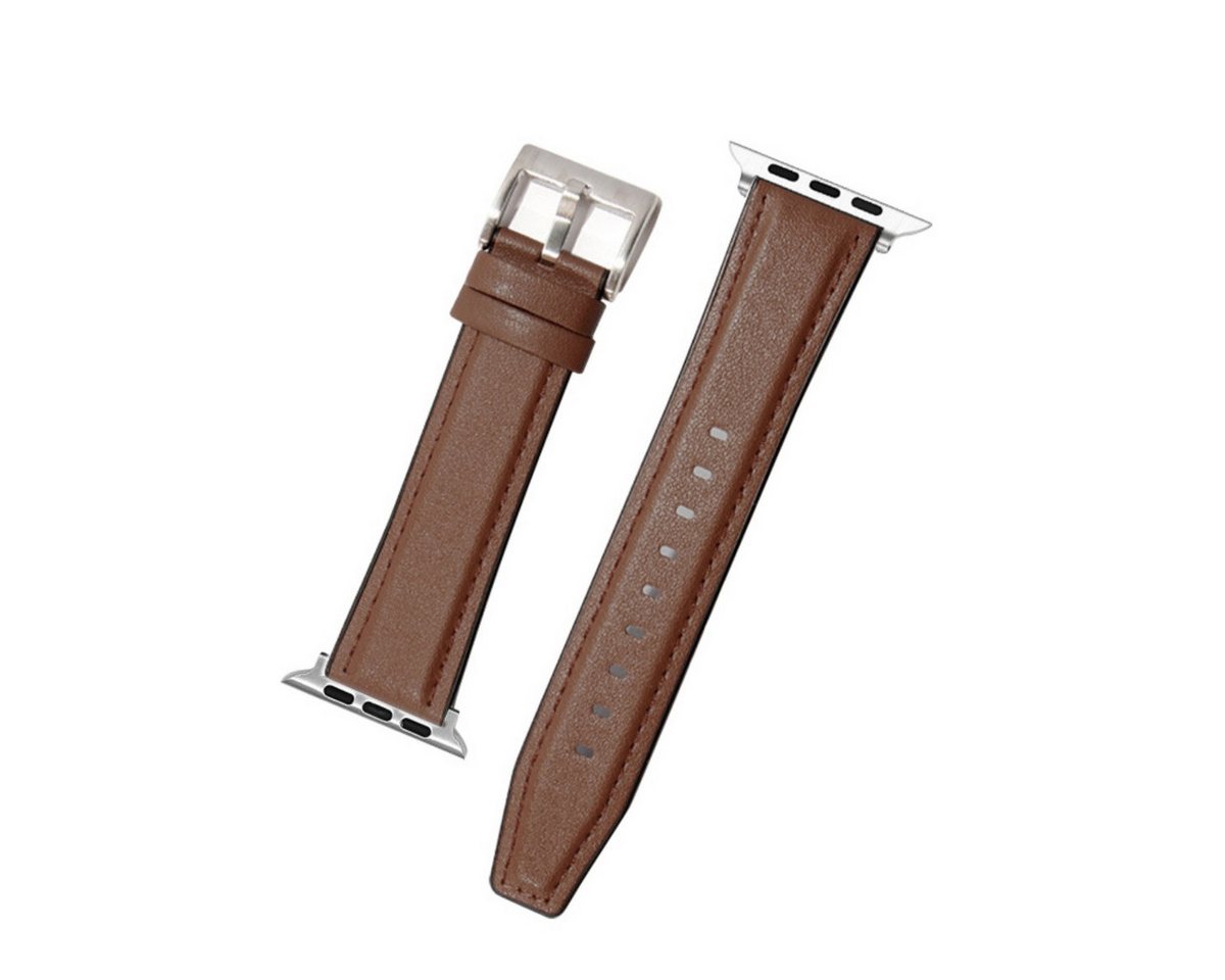 mutural Smartwatch-Armband Leder Silikon Armband kompatibel mit Apple Watch 38–49 mm von mutural