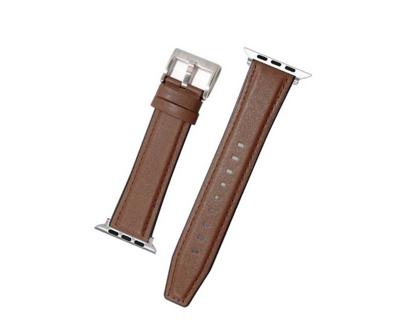 mutural Smartwatch-Armband Leder Silikon Armband kompatibel mit Apple Watch 38–49 mm von mutural