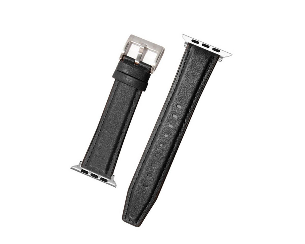 mutural Smartwatch-Armband Leder Silikon Armband kompatibel mit Apple Watch 38–49 mm von mutural