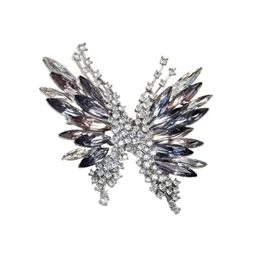 3D-Schmetterlings-Brosche – funkelnde Tier-Anstecknadel für Blazer und Mäntel, Einheitsgröße von muzoira