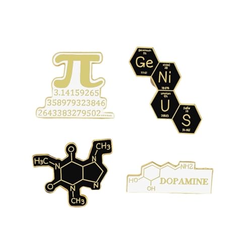 4 x Chemie-Element-Anstecknadeln, kreative Legierung, Buchstabe für Rucksack 4 x Chemie-Element-Anstecknadeln, kreative Legierung, Buchstabe für Rucksack von muzoira