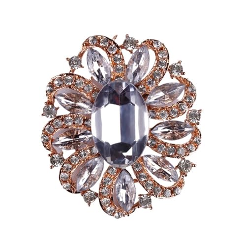 Anstecknadel aus Kristall, Acryl-Strass-Brosche mit sicherem Verschluss für Damenmantel, Bekleidung, Einheitsgröße von muzoira